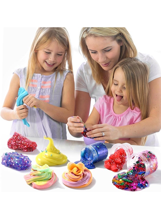 Beauenty Confetti Slime Making Kit - DIY Slime Kit with Clear Glue, Color Dyes & Glitter Decorations, Complete Slime Craft Set for Kids Ages 6+ - Image 5