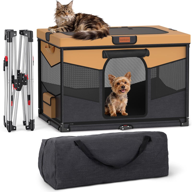LOOBANI Foldable Dog Playpen for Small Dogs- Indoor/Outdoor Puppy Playpen with Removable Washable Fabric Enclosure, Sturdy Steel Frame & 690D Oxford Cloth,Portable Crate for Puppies & Cats,32"x24"x22" - Image 1