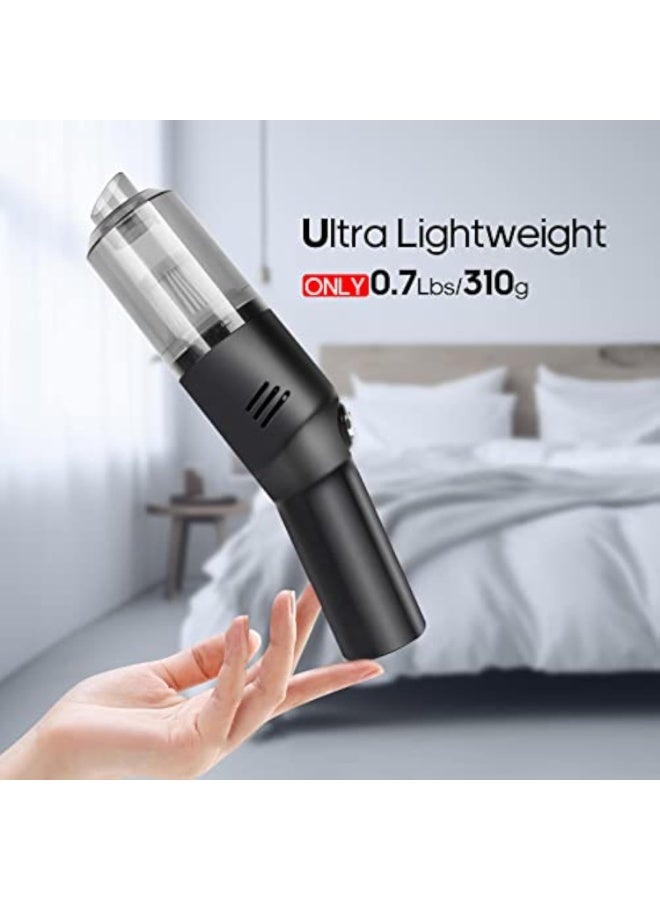 Arabest Cordless Portable Mini Car Vacuum Cleaner, Powerful (400g) Handheld Vacuum Cleaner, Cordless Rechargeable, Black, Hand Vacuum Cleaner for Car/Desk - Image 3