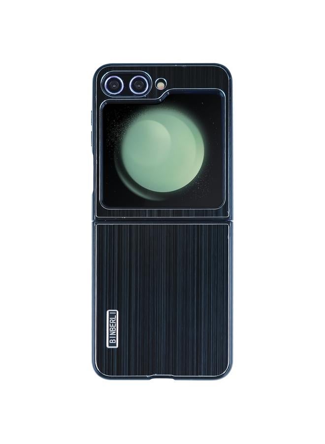 S-TOP Case For Samsung Galaxy Z Flip6 PC Hybrid Aluminum Alloy Brushed Shockproof Phone Case - Image 1