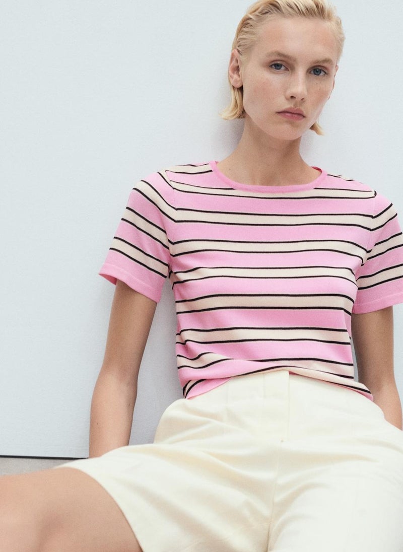 MANGO Bobolo Striped Crew Neck Sweater  - Image 3