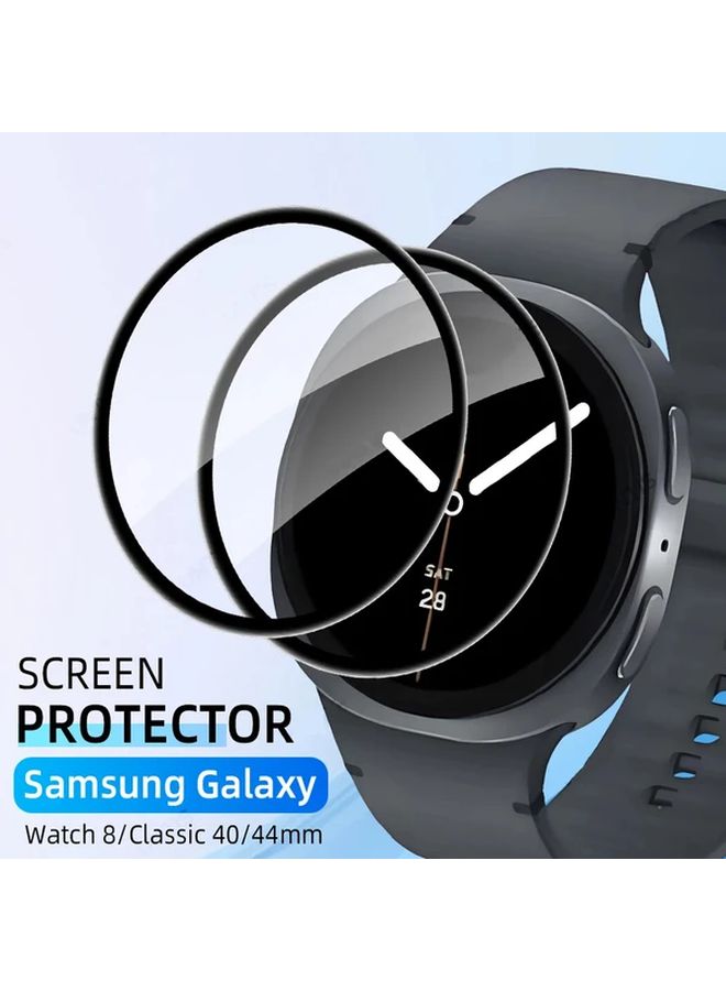 3 Pcs Soft Protective Film For Samsung Watch 8 Classic 40mm 44mm 46mm 3D Curved Full Coverage Anti Scratch Screen Protector - Image 1