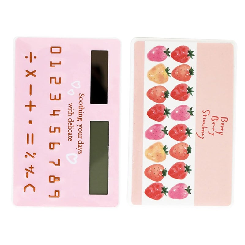 Solar Powered Pocket Calculator Set Of 2 Portable Basic Calculators For Students Office - Image 2