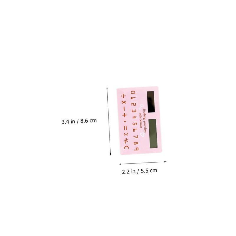 Solar Powered Pocket Calculator Set Of 2 Portable Basic Calculators For Students Office - Image 3