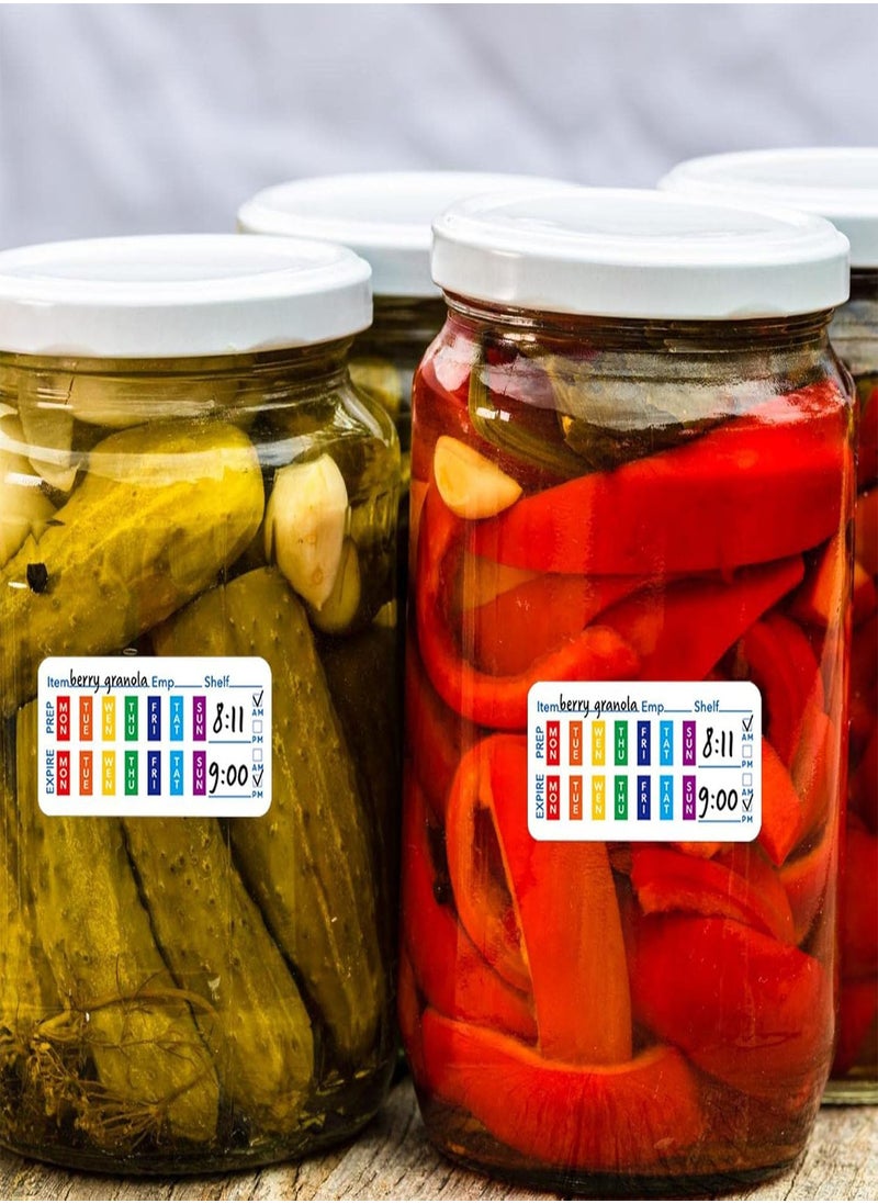GGOOT - Dissolvable Food Labels for Containers | 1 * 2inch Food Date Labels Stickers | Canning Labels to Record Storage Food Name, Date, Time for Fridge Food Containers, Storage Box and Jars - Image 1