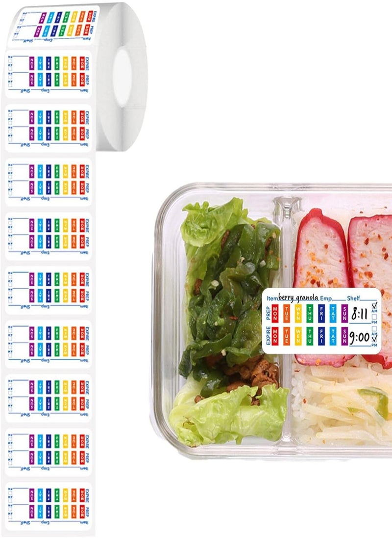 GGOOT - Dissolvable Food Labels for Containers | 1 * 2inch Food Date Labels Stickers | Canning Labels to Record Storage Food Name, Date, Time for Fridge Food Containers, Storage Box and Jars - Image 1