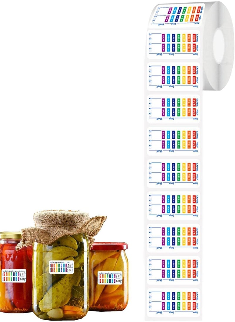 GGOOT - Dissolvable Food Labels for Containers | 1 * 2inch Food Date Labels Stickers | Canning Labels to Record Storage Food Name, Date, Time for Fridge Food Containers, Storage Box and Jars - Image 1