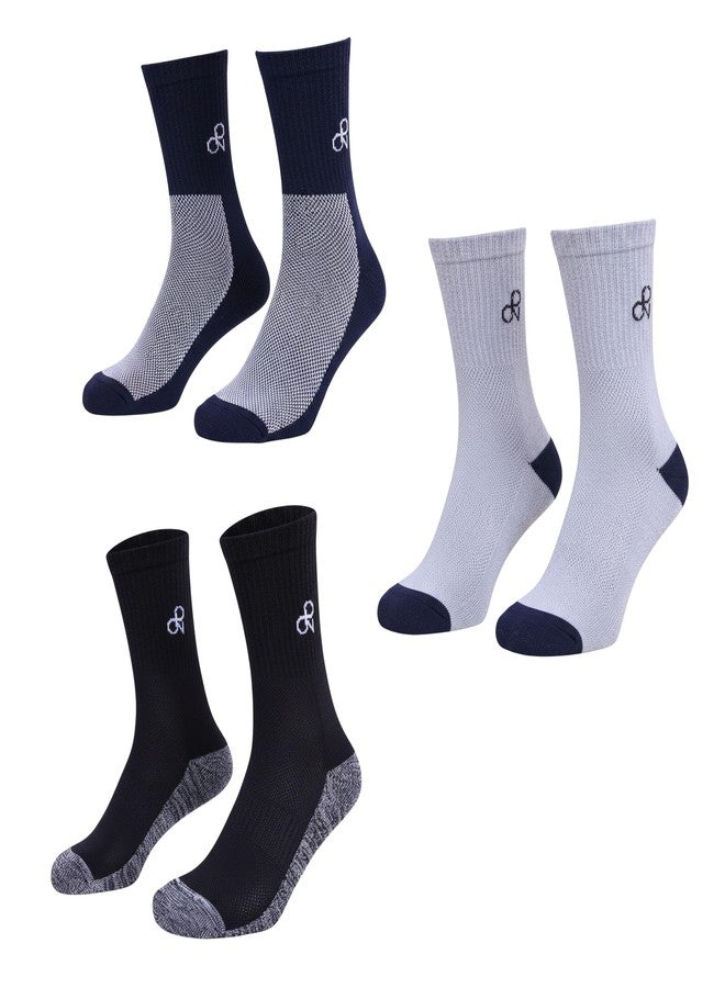 PRENIL WEAVES Shocks for Men's | Quarter Length Style Socks for Men Cotton | Premium Cotton Socks for Men | Soft, Breathable & Durable | Free Size Fit | Pack of 3 Stylish Everyday Use Pairs - Image 1