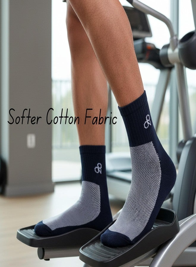 PRENIL WEAVES Shocks for Men's | Quarter Length Style Socks for Men Cotton | Premium Cotton Socks for Men | Soft, Breathable & Durable | Free Size Fit | Pack of 3 Stylish Everyday Use Pairs - Image 2