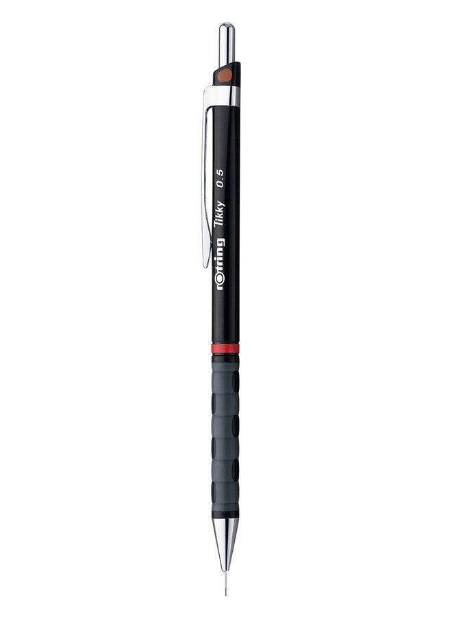 روترينج قلم رصاص ميكانيكي Rotring Tikky أسود اللون، 0.50 مم، مع رؤوس رصاص احتياطية وممحاة. - Image 2