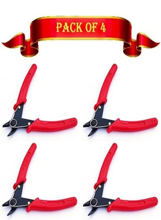 MULTITEC 06 Micro Shear | Cut Wires from 0.8 mm to 1.4 mm | Wire Cutter | Alloy Steel | Long Handle | Pack of 4