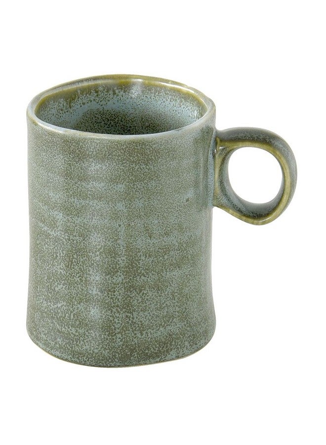 Easy Life Essential Textured Pattern Easy Cleaning Stoneware Coffee Mug Green 280ml R2103#ESGR