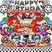 KHPGQIAS Truck Birthday Party Supplies Truck Theme Party Decorations Include Tablecloth Banner Plate Napkin Cups - Image 3