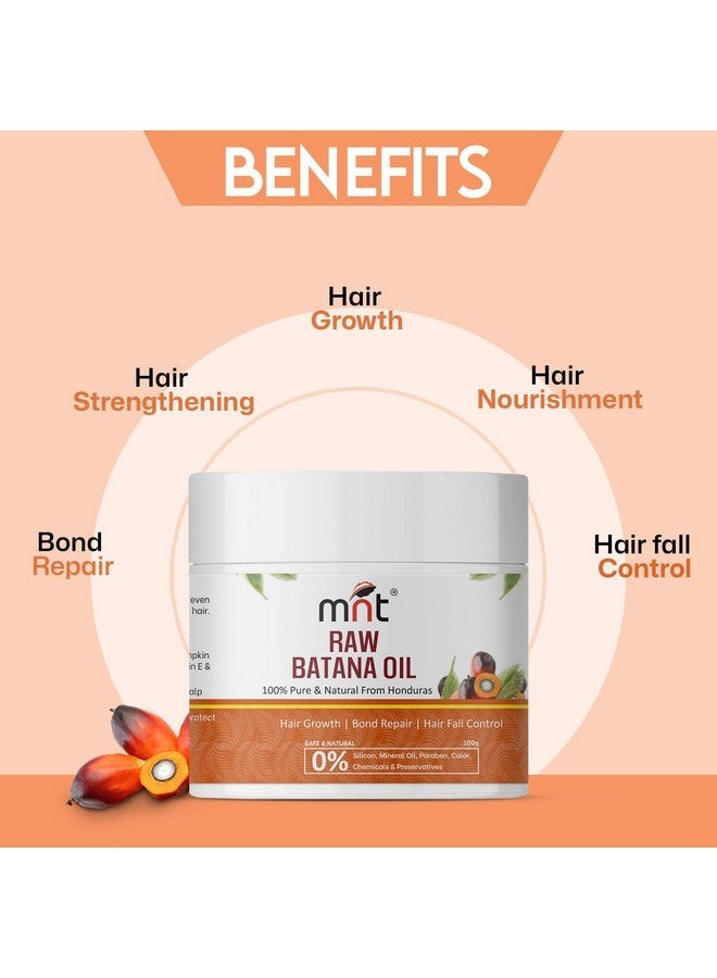 MNT Pure Raw Batana Oil For Hair Growth | Derived From American Oil Palm Nut | Promotes Thicker Hair Growth & Hair Nourishment | 100 Gm - Image 2