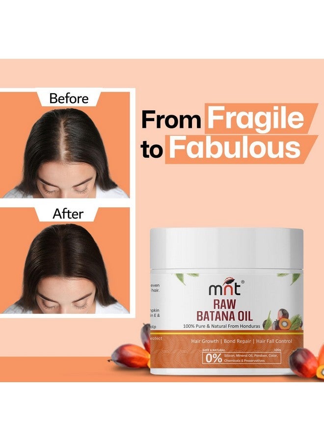 MNT Pure Raw Batana Oil For Hair Growth | Derived From American Oil Palm Nut | Promotes Thicker Hair Growth & Hair Nourishment | 100 Gm - Image 3