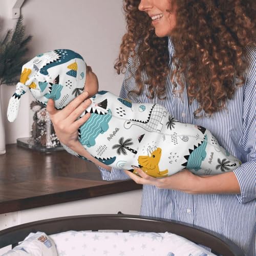 Jarverce Dinosaur Swaddle Blanket, Soft Swaddling Blanket Baby Clothes, Dinosaur Baby Stuff - Image 2