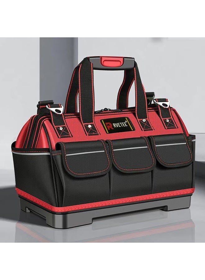 20 inch Tool Bag with Plastic Base 1680D Oxford Cloth Waterproof Tools Storage Bag - Image 1
