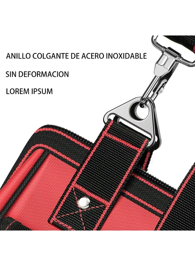 20 inch Tool Bag with Plastic Base 1680D Oxford Cloth Waterproof Tools Storage Bag - Image 4