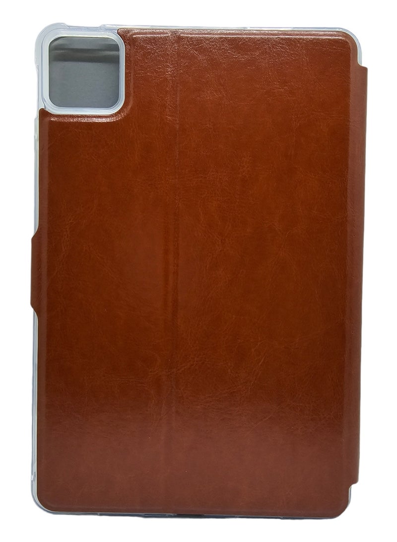 إيه إم إس غطاء حماية قلاب مزود بمسند لجهاز شاومي ريدمي باد 6 وباد 6 برو مقاس 11 بوصة - بني - Image 2