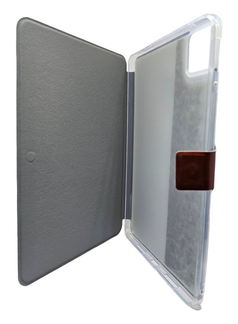 إيه إم إس غطاء حماية قلاب مزود بمسند لجهاز شاومي ريدمي باد 6 وباد 6 برو مقاس 11 بوصة - بني - Image 5