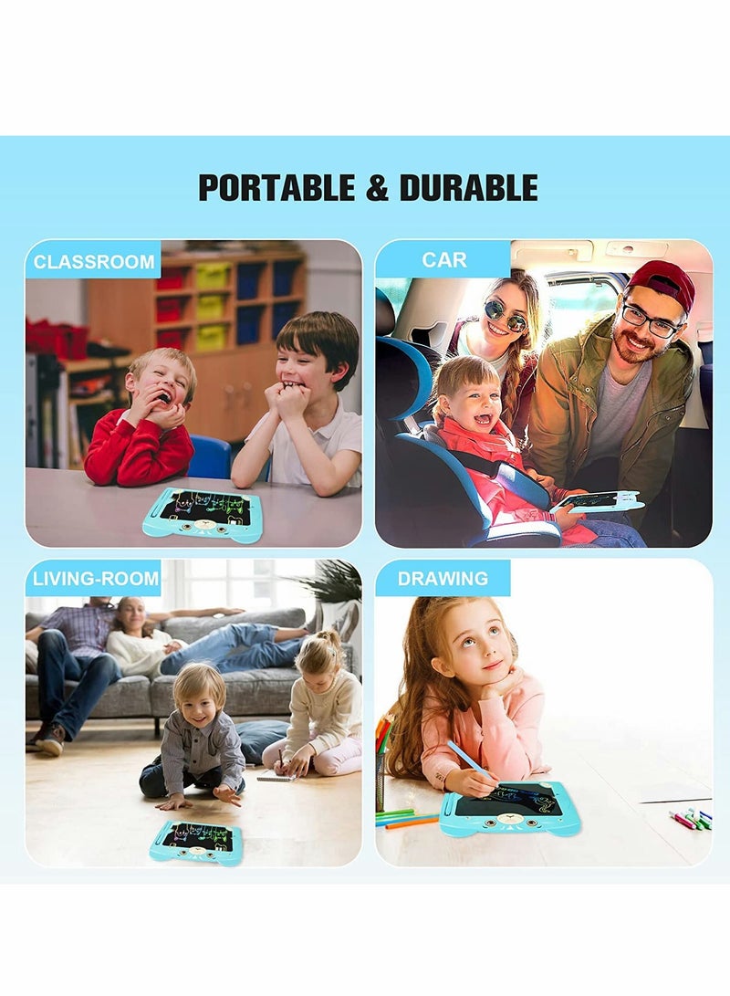 Zikra Doodle Board, LCD Writing Tablets with Lock Function 8.5 Inch Drawing Pad Colorful Screen Doodle Learning Board for Preschool Kids Educational Toys Erasable Toys Blackboard Drawing Board (Bear Blue) - Image 3
