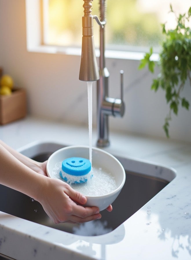 DARKFISH Scratch-Free Multipurpose Dish Sponge - BPA Free & Made with Polymer Foam - Stain, Mold & Odor Resistant Kitchen Sponge (Pack of 3) - Image 5