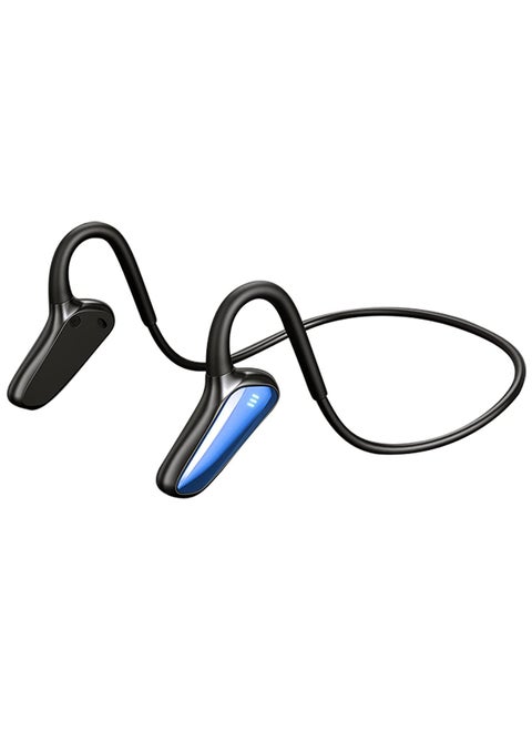 Bone Conduction Earphone Portable Wireless Bluetooth Headset, Sports Earphones，Waterproof and Sweatproof, Up to 15 Hours of Playing Time (blue)…