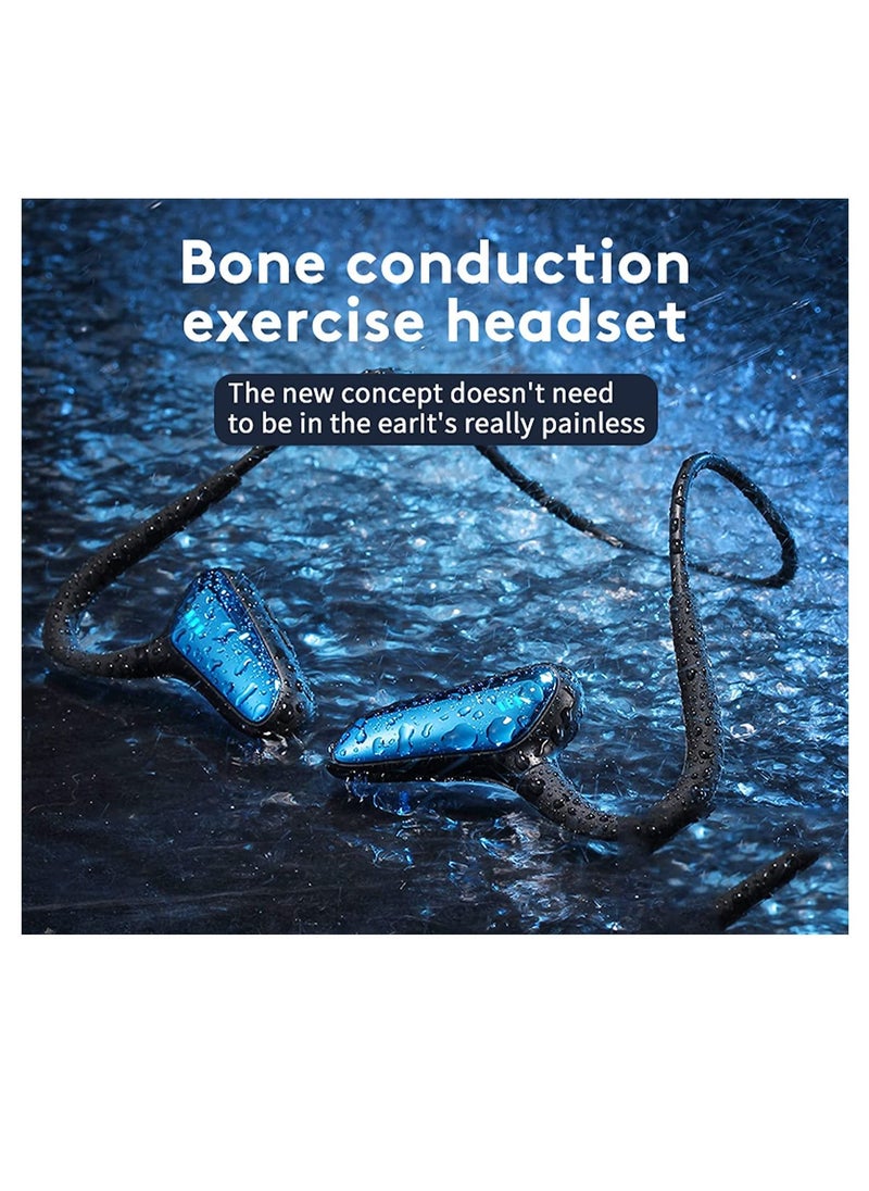 Generic - Bone Conduction Earphone Portable Wireless Bluetooth Headset, Sports Earphones，Waterproof and Sweatproof, Up to 15 Hours of Playing Time (blue)… - Image 1