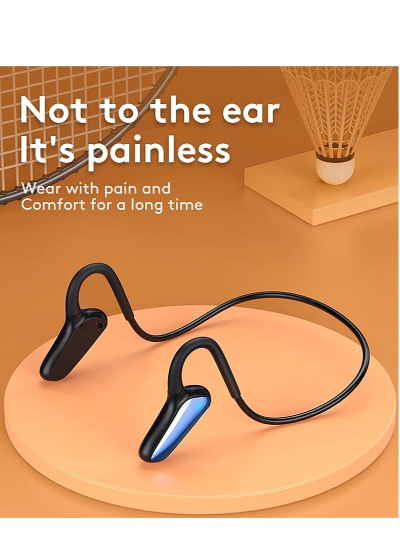 Generic - Bone Conduction Earphone Portable Wireless Bluetooth Headset, Sports Earphones，Waterproof and Sweatproof, Up to 15 Hours of Playing Time (blue)… - Image 1