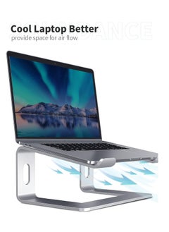 إكسيفين حامل كمبيوتر محمول من الألومنيوم XSEVEN للمكتب متوافق مع أجهزة Mac MacBook Pro Air Apple Notebook، حامل محمول مريح مع رافعة معدنية لجهاز كمبيوتر مكتبي مقاس 10 إلى 15.6 بوصة، فضي  - Image 4