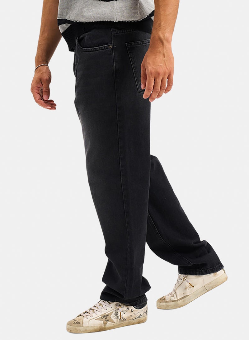 bowline Wide leg Black Jeans Pants - Image 3