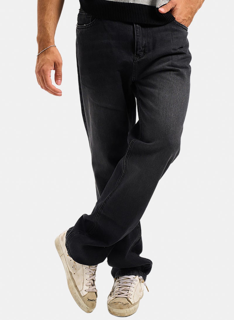 bowline Wide leg Black Jeans Pants - Image 2