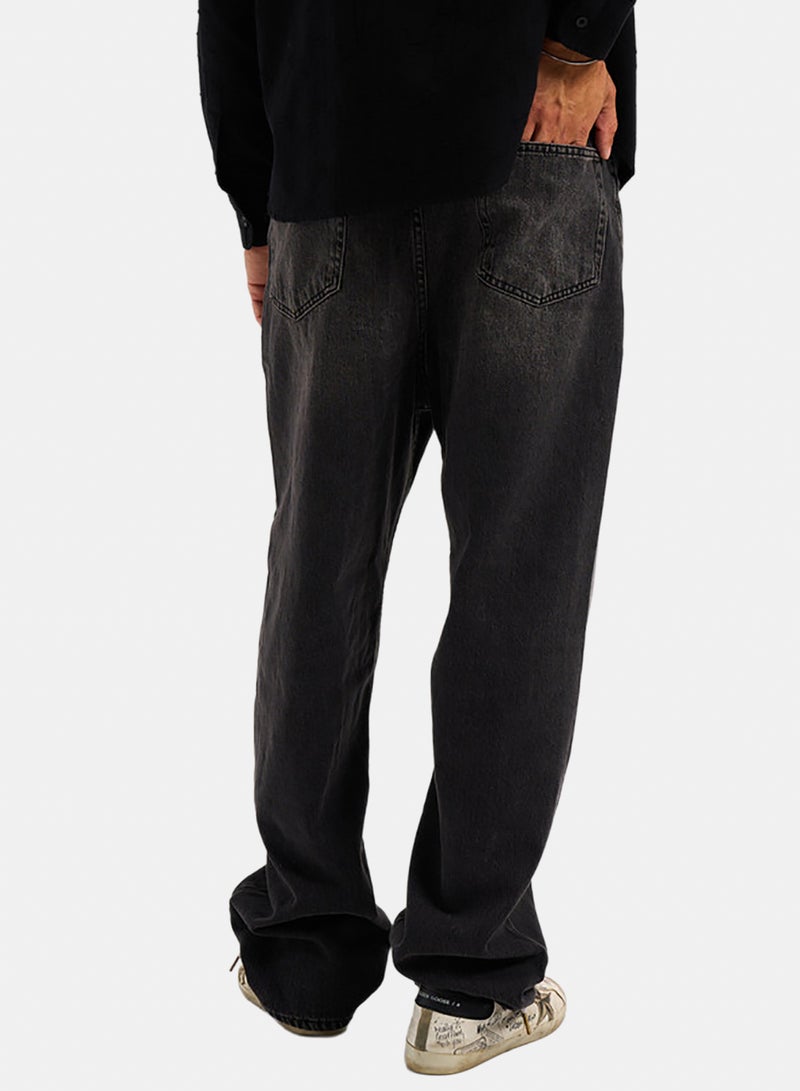 bowline Wide leg Black Jeans Pants - Image 4