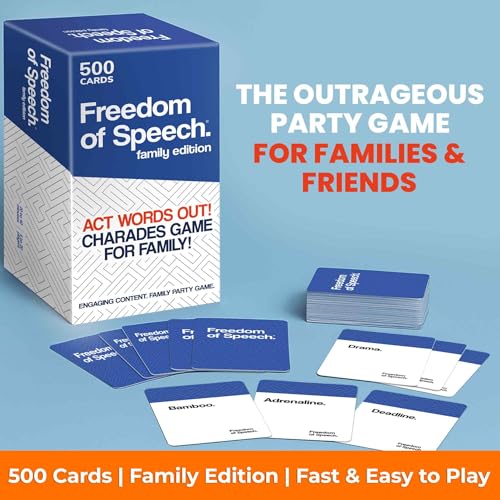 QUOKKA Freedom of Speech Card Board Game Family Edition FastPaced Guess The Word Easy to Play Party Game for Game Night - Image 5