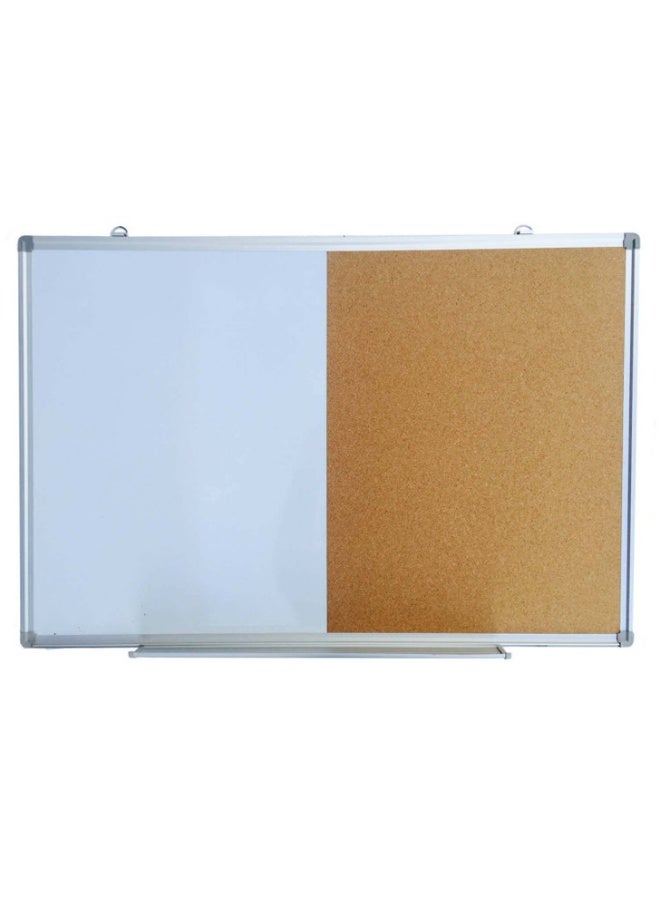 Board Magnetic Dry Erase Board & Cork Board 60*90 whiteboard, Combination White Board with Aluminum Frame - Image 2