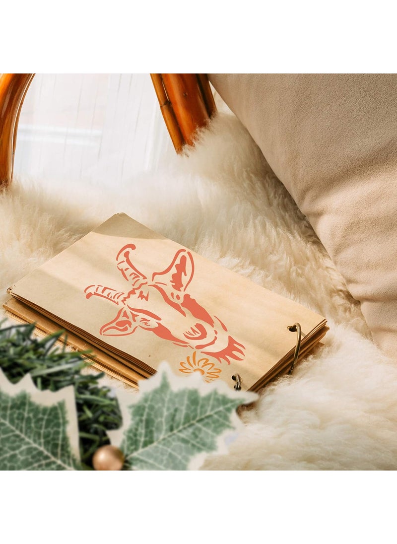 G GSS Designs GSS Designs Farmhouse Goat Flower Stencil - Reusable Mylar Farm Animal Template Stencils for Painting on Wood Wall Canvas (12x12Inch) - Art Painting Tools for DIY (SL-105)  - Image 4