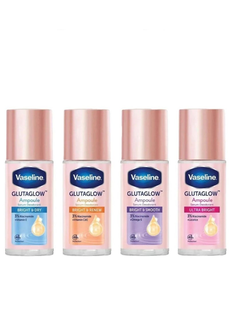Vaseline Glutaglow Ampoule Serum Deodorant Set 45 ML 4 Pcs