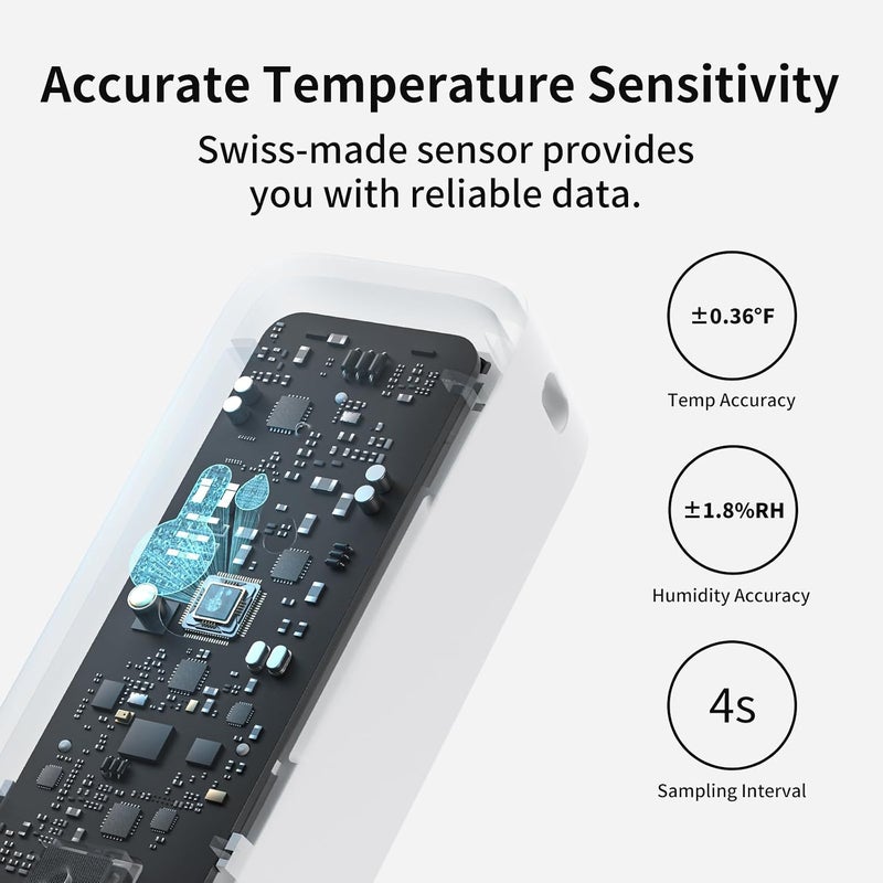 SwitchBot IP65 Indoor Outdoor Hygrometer Thermometer - Wireless with 394ft Bluetooth Range - Image 3