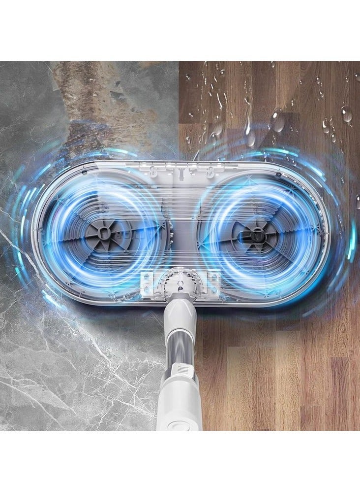 Denx Cordless Electric Mop for Floor Cleaning – Dual-Spin, Water Spray, LED Lights, Adjustable Handle, 200ml Tank, 50 Min Battery, Multi-Surface Use - Image 3