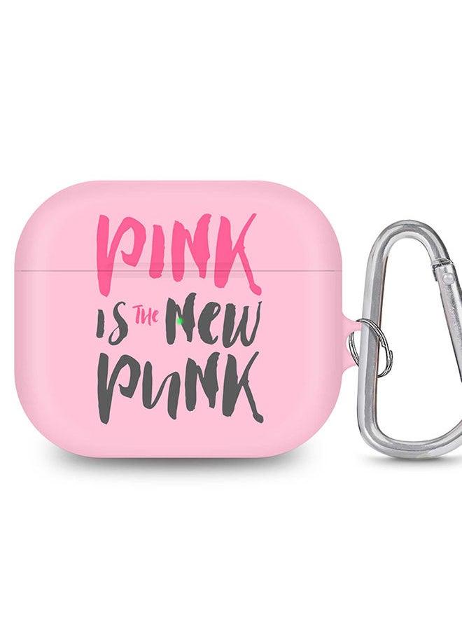 Stylizedd - StylePods Case for Airpods 3rd Gen Case With Anti-Lost Keychain - Pink is the new punk - Image 1