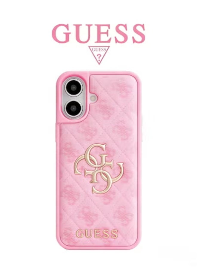 GUESS IPhone 16   cover, with a logo and a leather design approved by the global brand Guess - Image 2