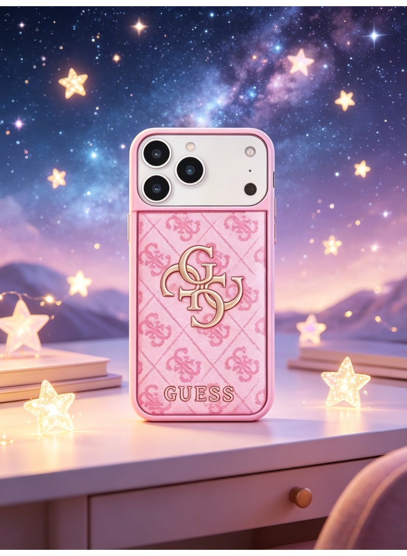 GUESS IPhone 16   cover, with a logo and a leather design approved by the global brand Guess - Image 4