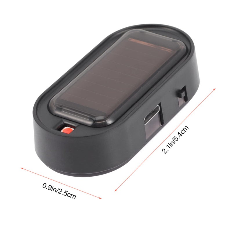 ضوء تحذير السيارة بالطاقة الشمسية مع إنذار LED الوامض، قابل لإعادة الشحن عبر USB، وسهل التركيب - Image 3