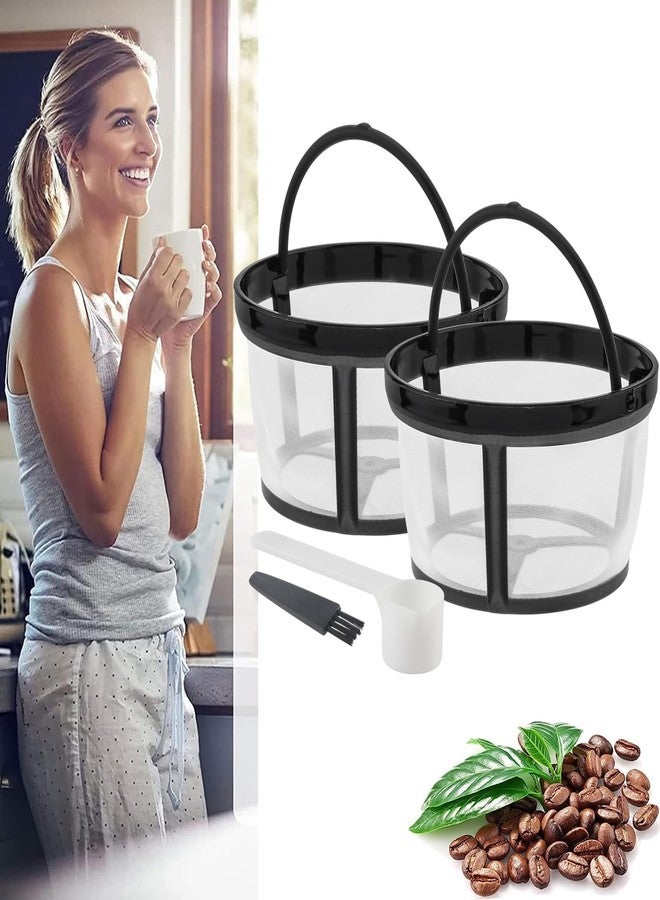 TQEONKL Coffee Filter Baskets 2PC, Reusable Coffee Filters Baskets Replacement Coffee Filters for Mr. Coffee and Black & Decker Coffee Makers and Brewers (1, 2-4 Cups) - Image 1