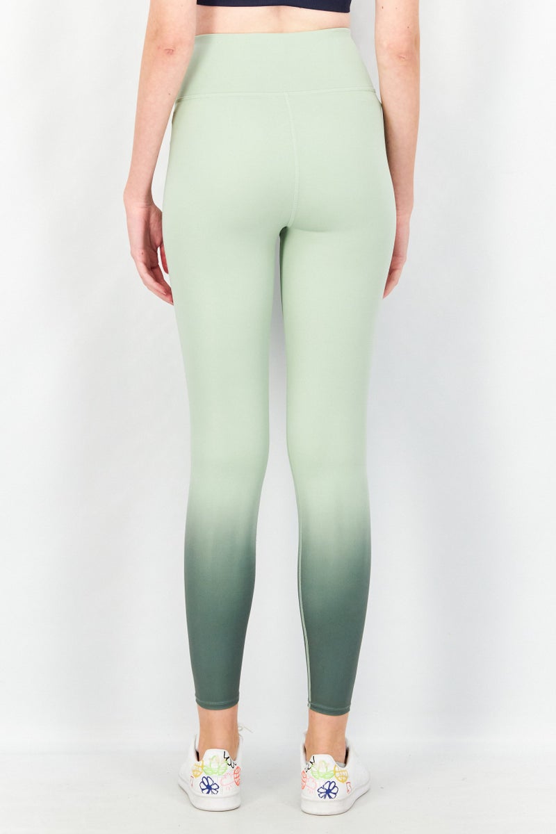 Women Sportswear Fit Brand Logo Leggings, Frosty Green