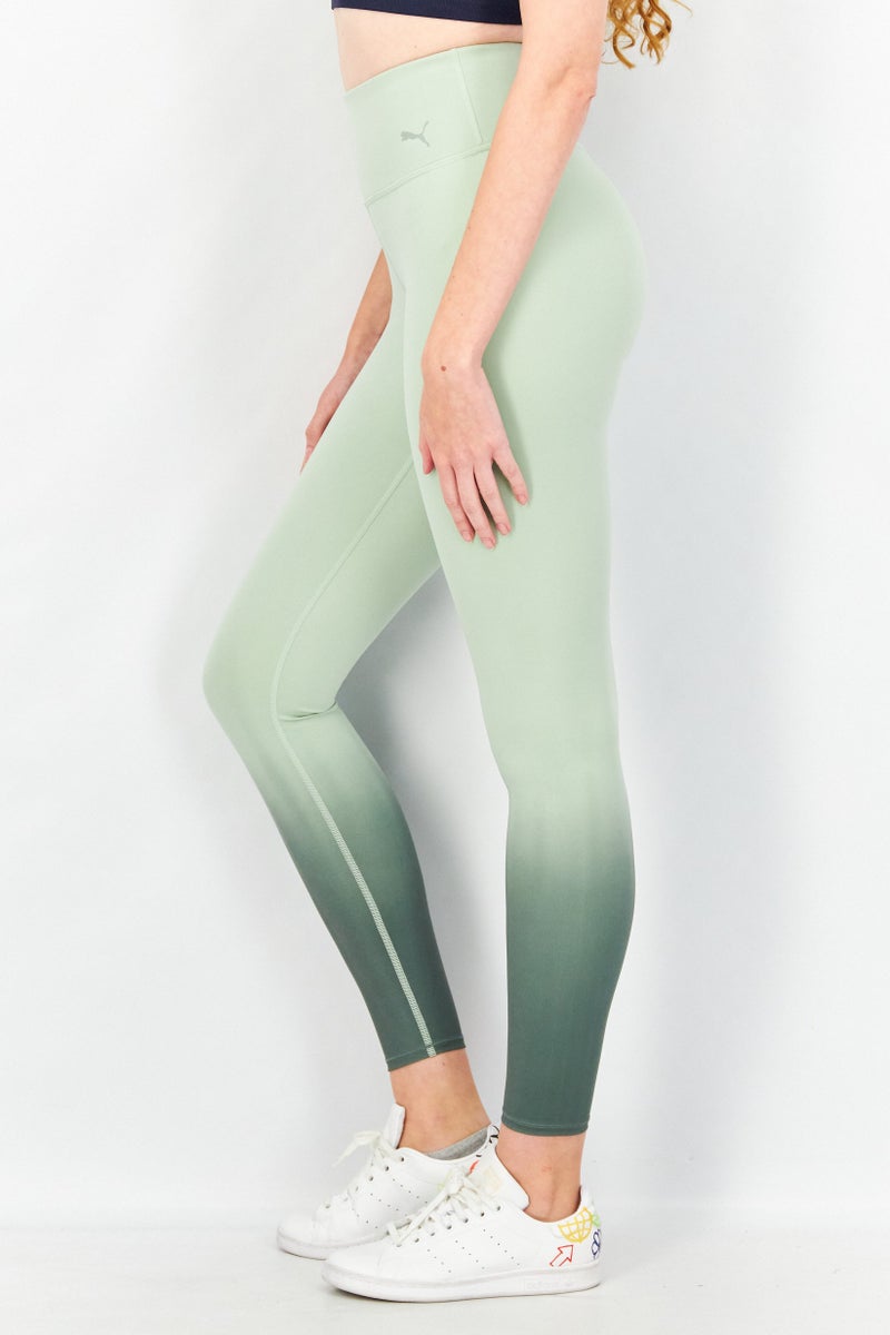Women Sportswear Fit Brand Logo Leggings, Frosty Green