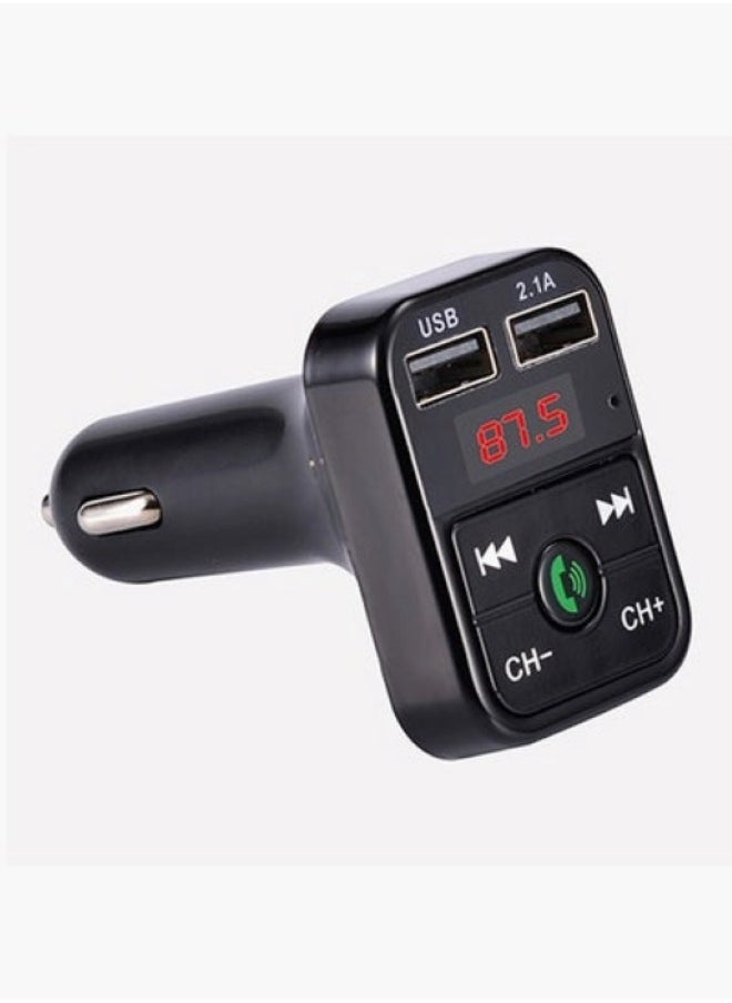 2 in 1 FM Transmitter, Bluetooth 4.2, USB and MicroSD ports, A Hands-free Kit, Built-in Microphone and LCD Display, High-quality PC Material, Wireless Call