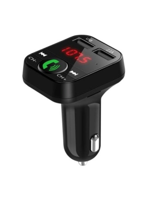 2 in 1 FM Transmitter, Bluetooth 4.2, USB and MicroSD ports, A Hands-free Kit, Built-in Microphone and LCD Display, High-quality PC Material, Wireless Call