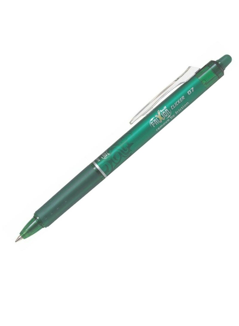 PILOT Frixion Clicker Erasable Ball Pen 0.7mm Tip Green Ink - Image 1