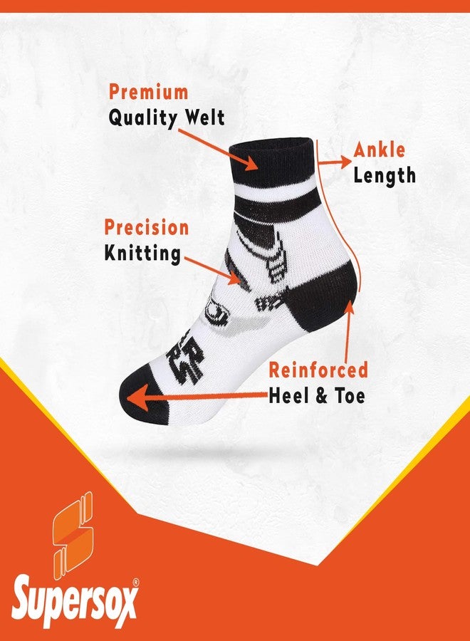 Supersox Ankle Disney Avenger Socks for Kids, Made with Breathable, Anti Odour & Moisture Absorbent Combed Cotton with a Extra Durable Welt, Ideal For All Day Wear (Pack Of 5) - Image 2